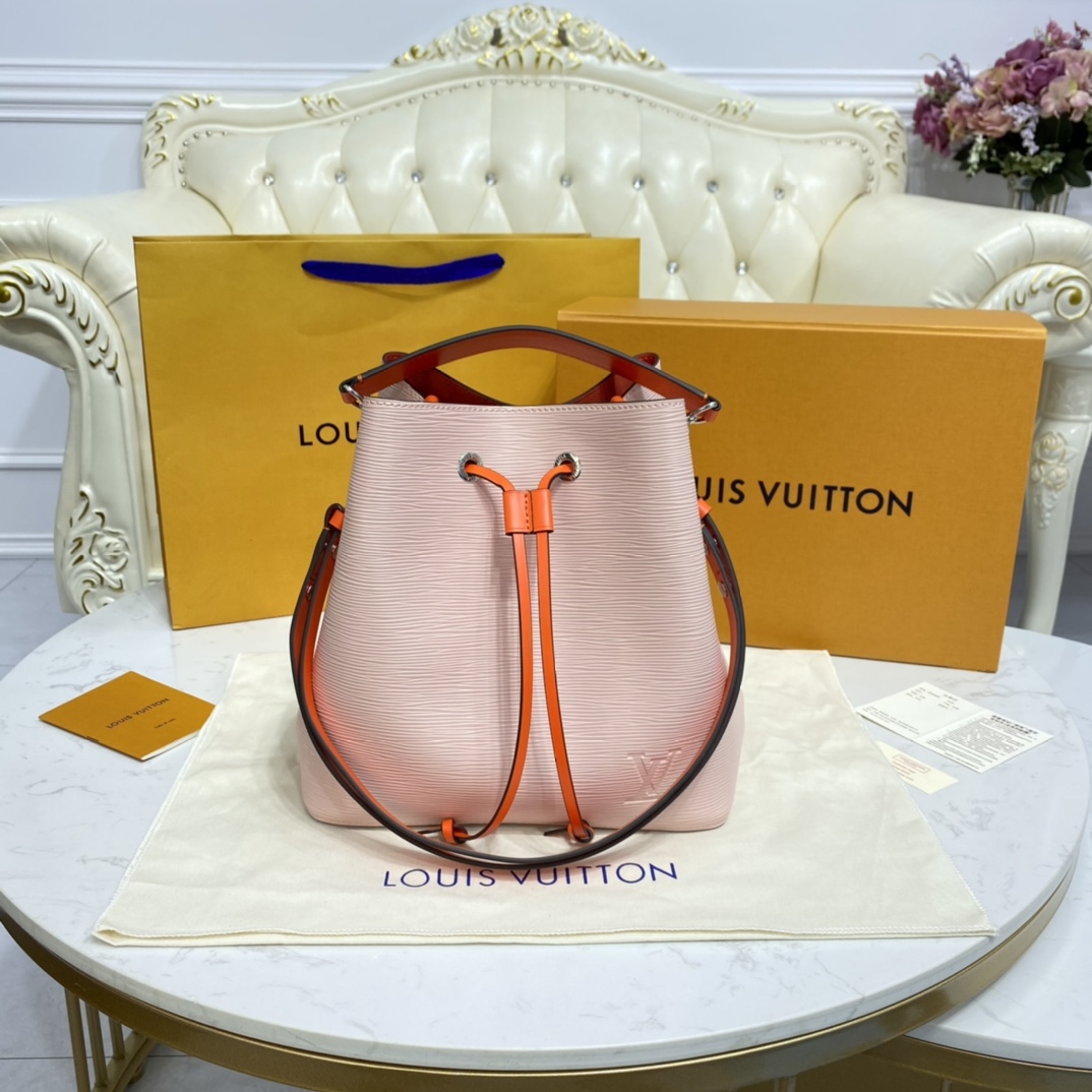 Louis Vuitton NEONOE MM Bucket Bag Epi Leather M54370 Rose Ballerine